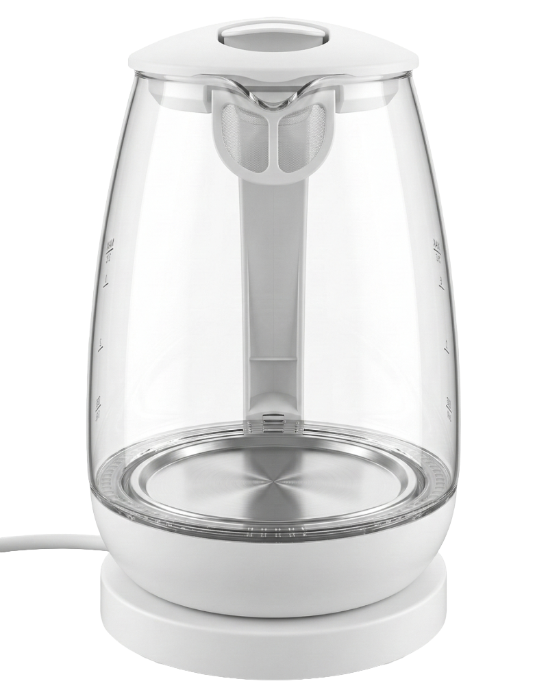 Techwood Fierbător de sticlă de 1,7 l, transparent