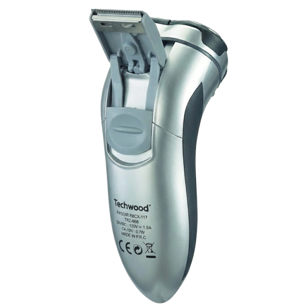 Aparat de ras electric Techwood, 3 lame, acumulator NiMh 600mA pentru barbierire precisa si eficienta