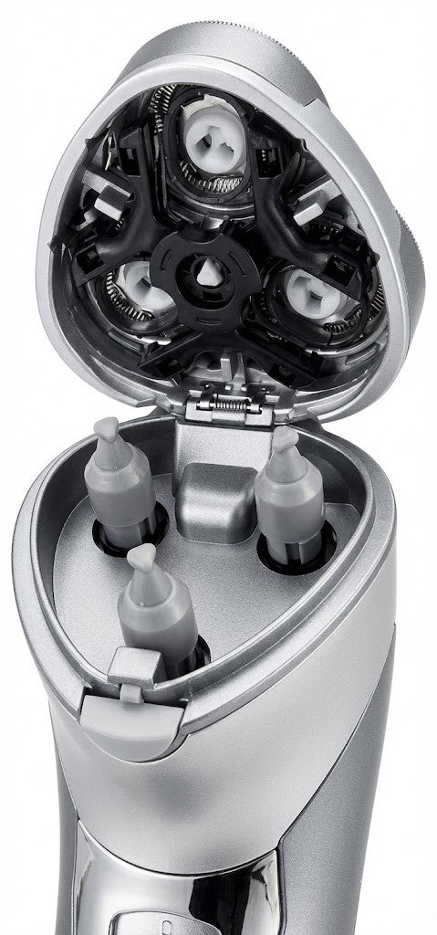 Aparat de ras electric Techwood, 3 lame, acumulator NiMh 600mA pentru barbierire precisa si eficienta