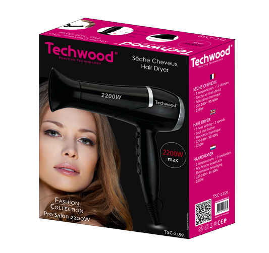 Techwood Uscator de par 2200 W